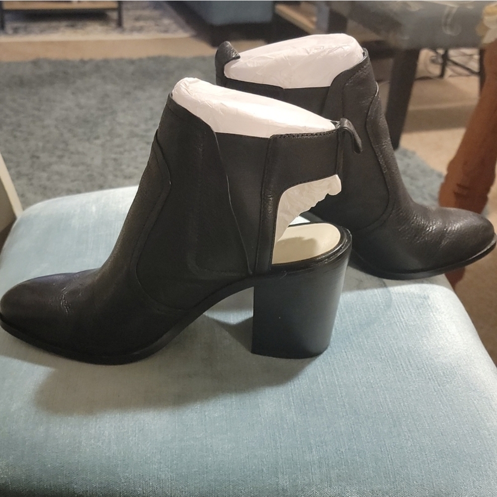 Black Leather Ankle Boots